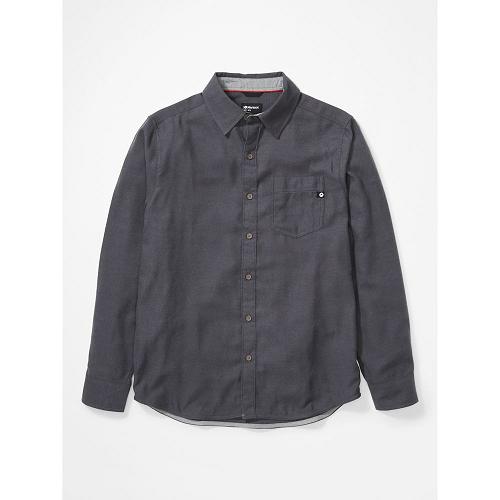 Marmot Hobson Shirts For Mens Dark Grey BHG278360